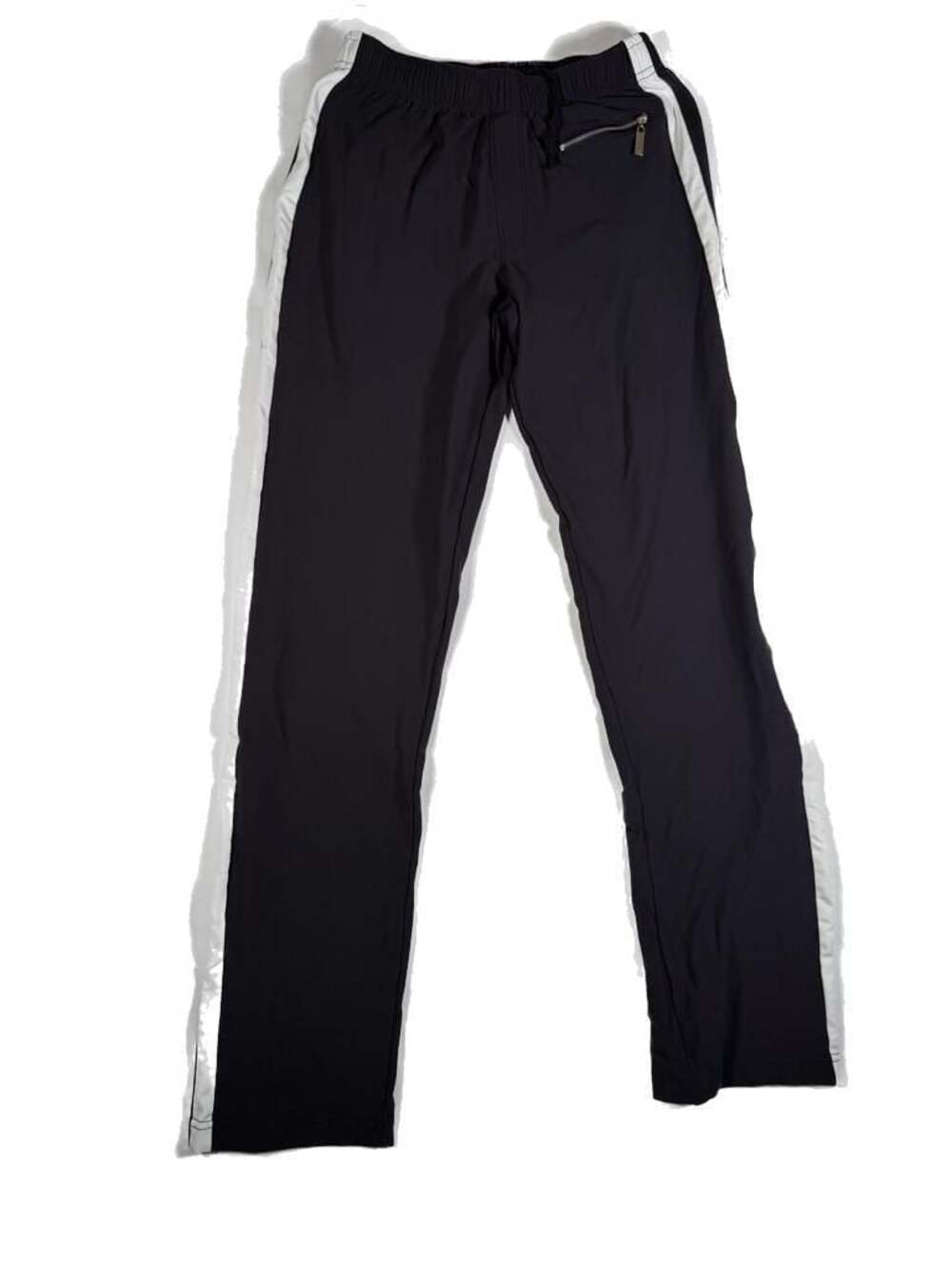 Sauvage California Men's Athletic Track Pants with Side Stripe and Zipper Detail